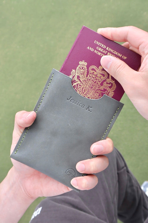Slate Grey Passport Holder